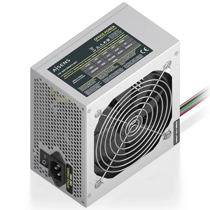 AISENS Fuente de Alimentación ATX 500W Plata OEM